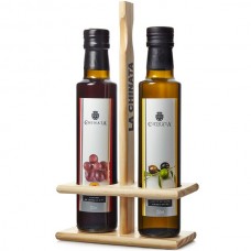 Olive Oil & Vinegar Set (Wooden) - La Chinata (2 x 250 ml)